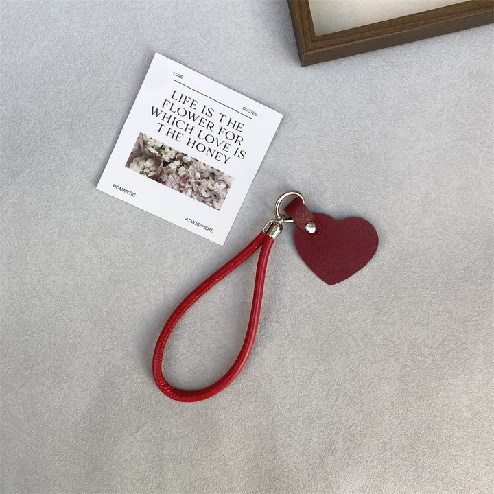 Leather Heart Keychain Bowlift
