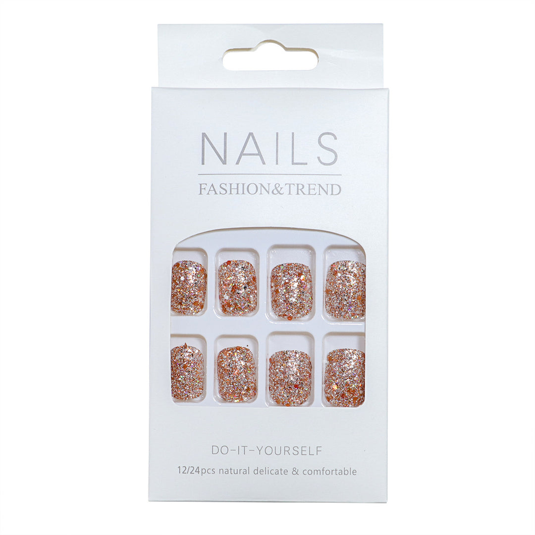 DIY Glitter Press-On Nails Bowlift
