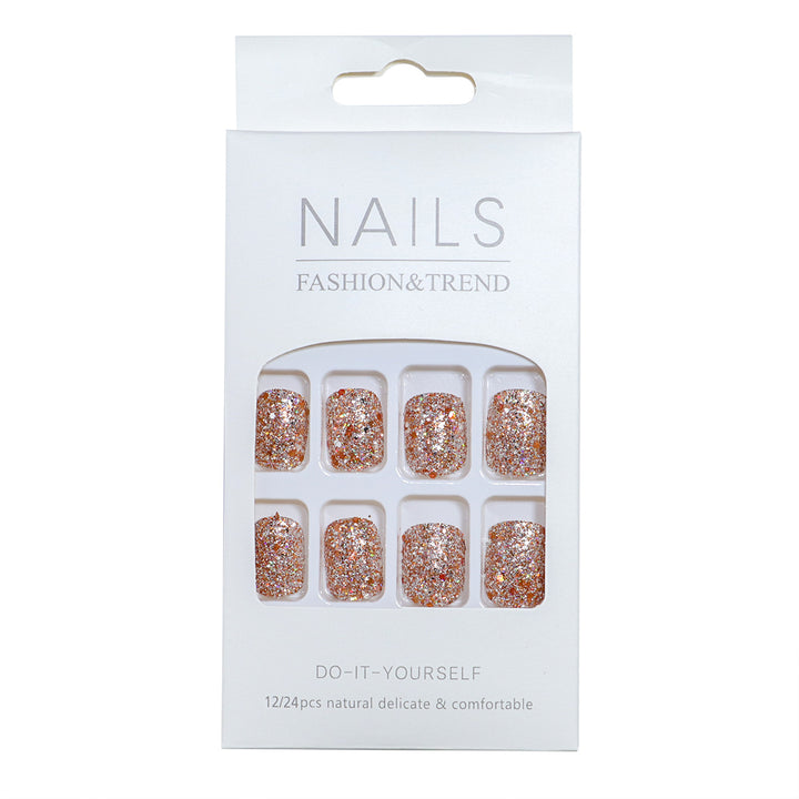 DIY Glitter Press-On Nails Bowlift