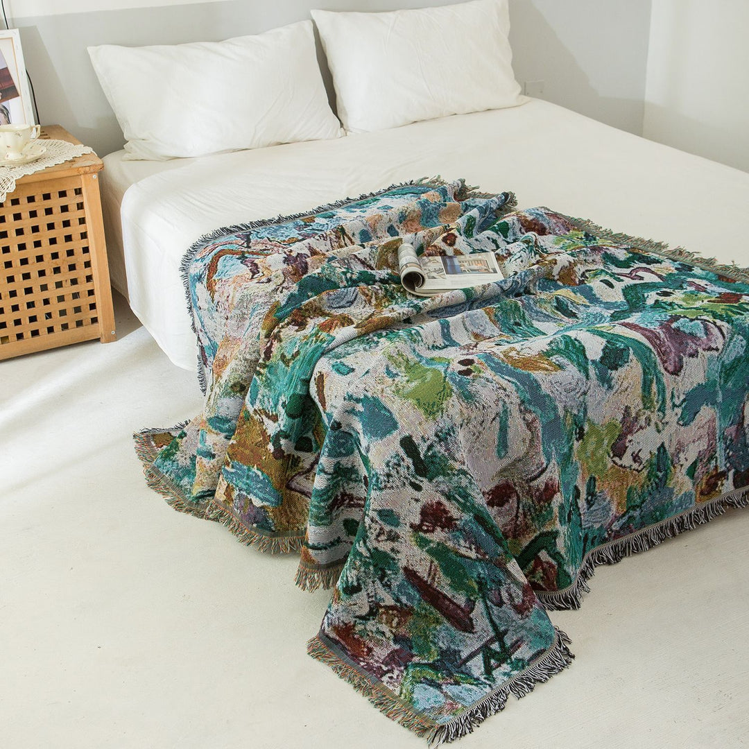 Floral Woven Throw Blanket