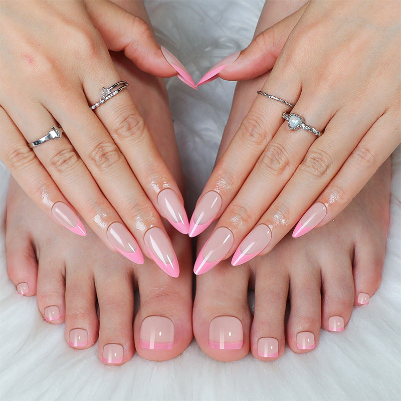 Premium Press-On Nail Set with Ombre Design Bowlift