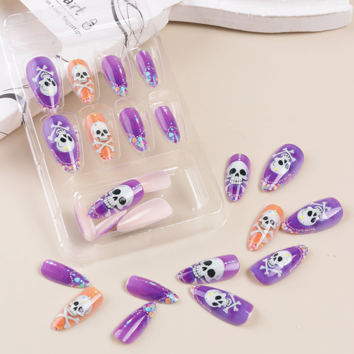 Halloween-Themed Skull Nail Art Set Bowlift