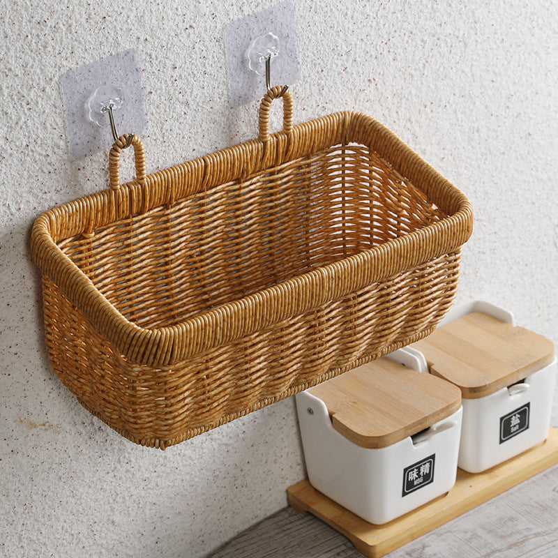 Handwoven Multi-Compartment Storage Basket Bowlift