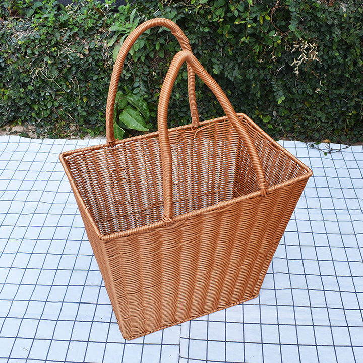 Stylish Handwoven Storage Basket with Twin Handles Bowlift