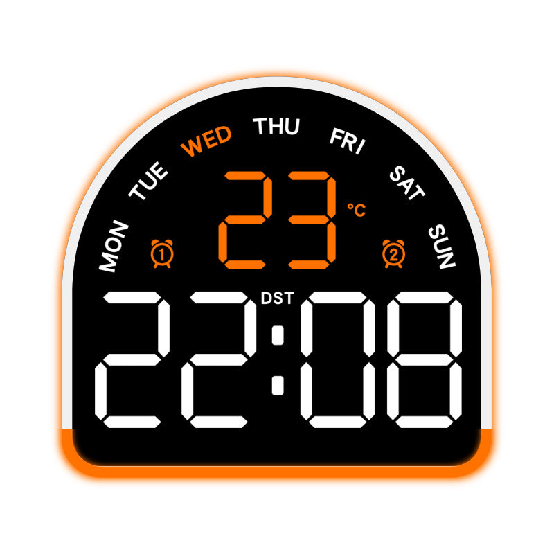 Digital alarm clock with temperature and day of the week display Bowlift