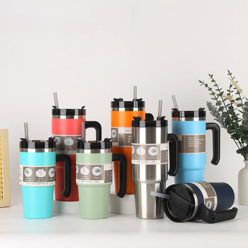 Unisex thermos mug with 3-in-1 drinking options Bowlift