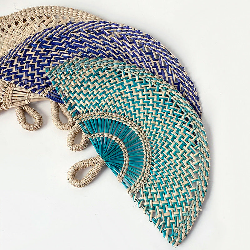 Ladies hand-woven fan made of natural material Bowlift