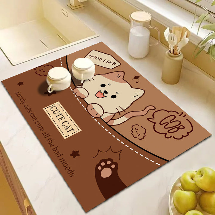 Cute Cartoon Dog Kitchen Mat Bowlift