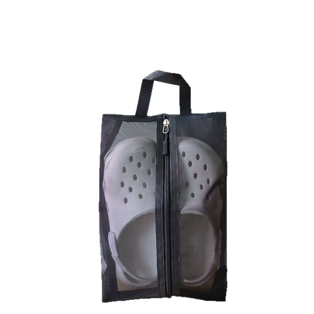 Transparent Mesh Zipper Shoe Bag with Handle Bowlift