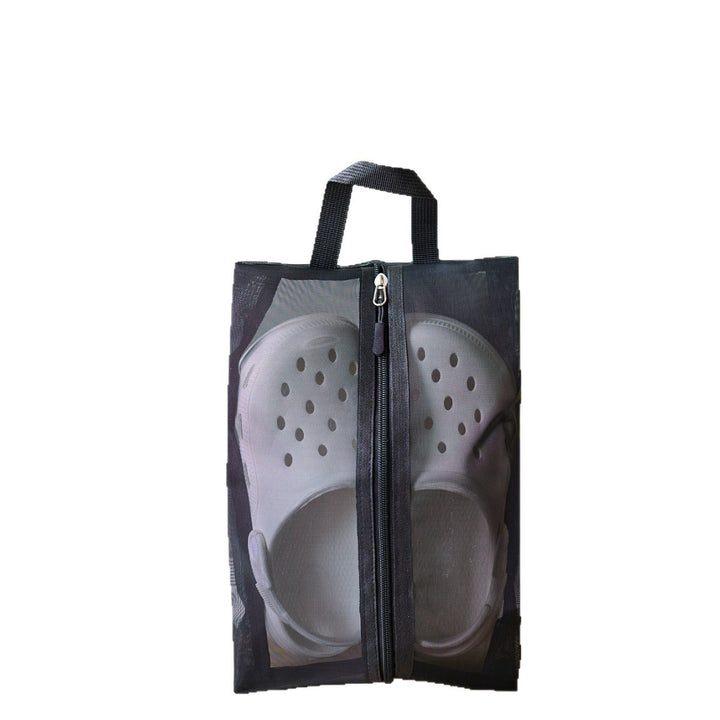 Transparent Mesh Zipper Shoe Bag with Handle Bowlift