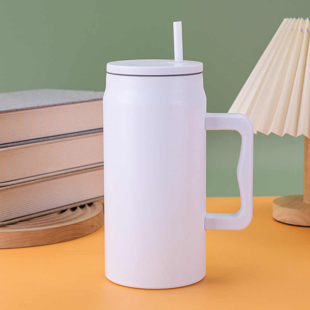 Ladies thermal mug with lid and straw Bowlift