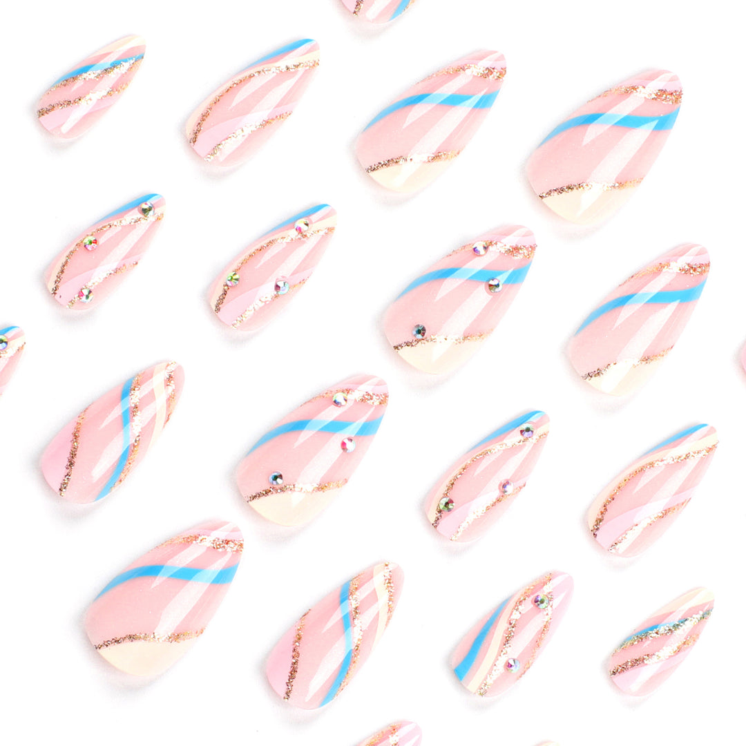 Artful Nail Art with Glitter and Gradient Colors Bowlift