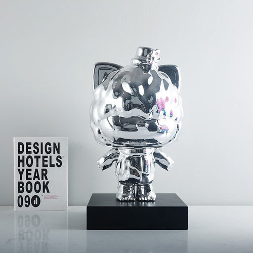 Decorative Stainless Steel Cat Sculpture