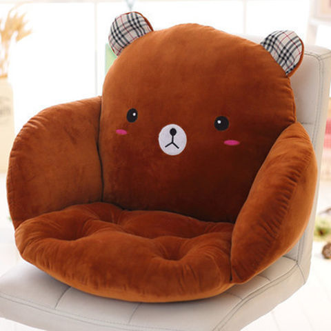 Plush seat cushion with cute bear motif Bowlift