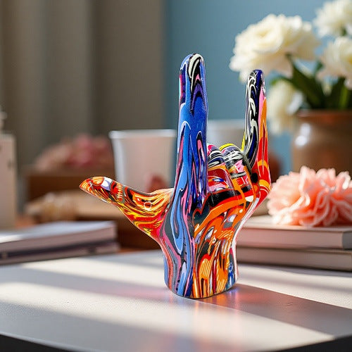 Colorful Hand Sculpture Bowlift