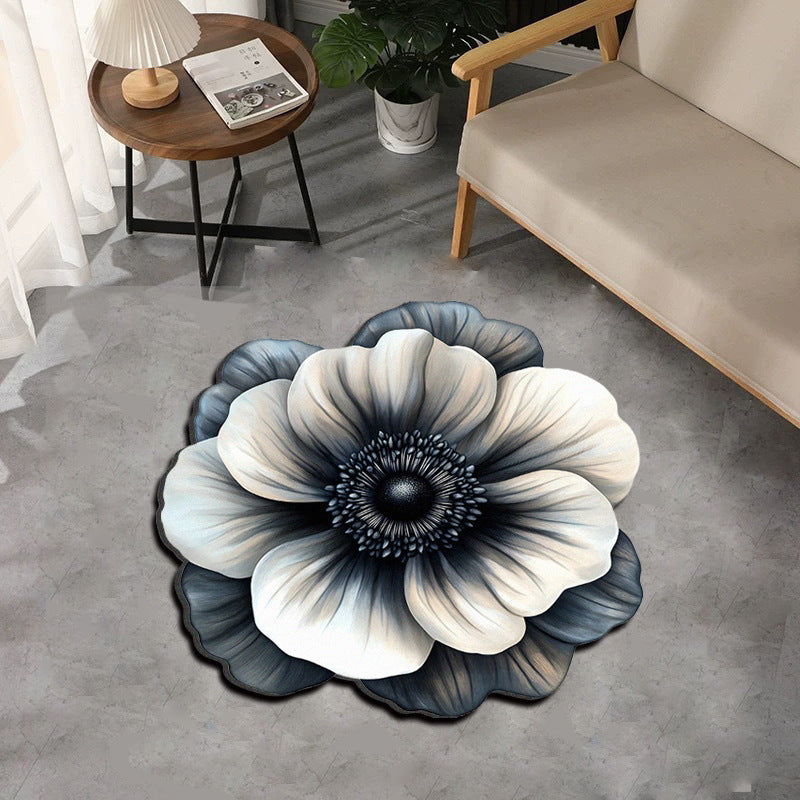 Decorative peacock-themed rug