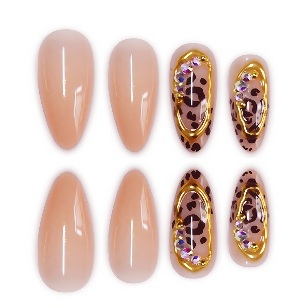 Elegant Animal Print Stiletto Press-On Nails Bowlift