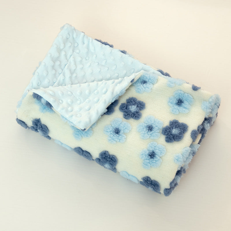 Ladies soft and cuddly microfiber blanket with floral pattern Bowlift