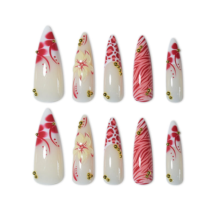 Decorative Acrylic Press-On Nail Art Set Bowlift