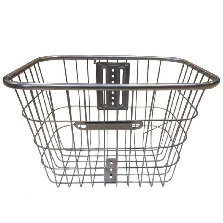 removable steel front bicycle cargo basket with universal mounting bracket Bowlift