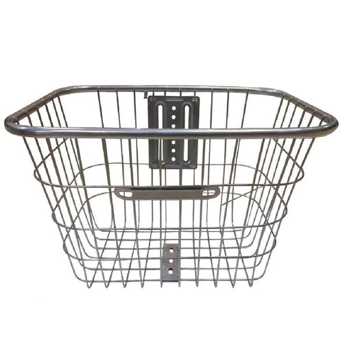 removable steel front bicycle cargo basket with universal mounting bracket Bowlift
