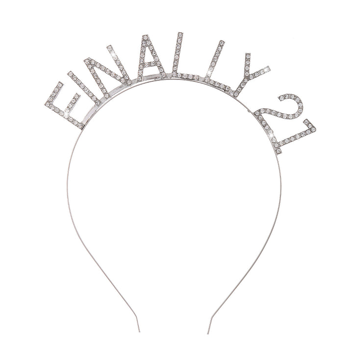 Women's Glittering Hairband with Inscription Bowlift