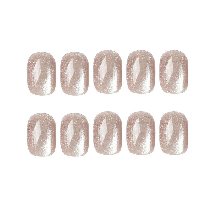 Artful Nail Extensions with Glitter Effect Bowlift