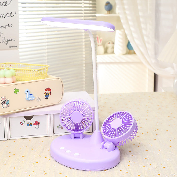 Women's Multifunctional Table Lamp with Integrated Fans Bowlift