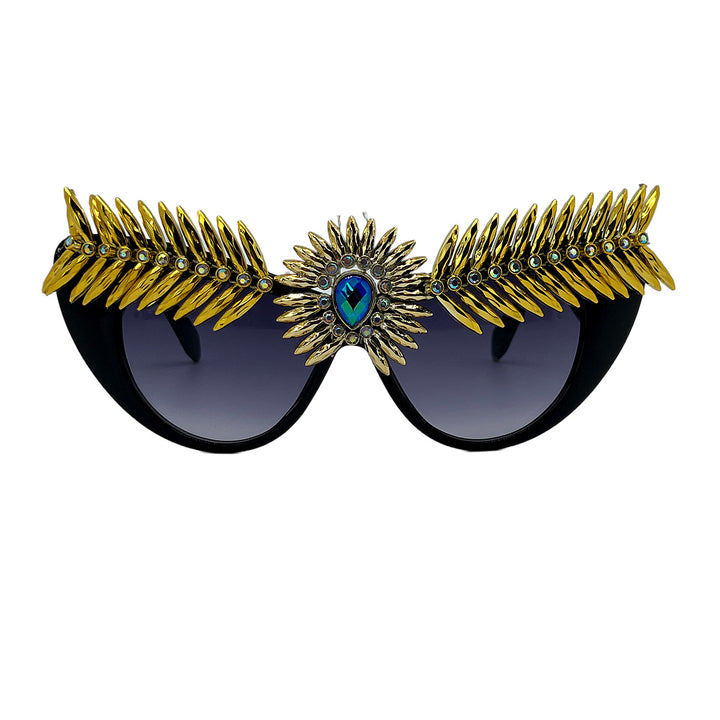 Women's extravagant statement sunglasses with unique jeweled frame Bowlift