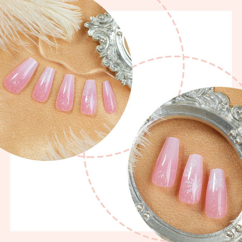 Decorative Press-On Nail Art Set with Unique Floral Patterns Bowlift