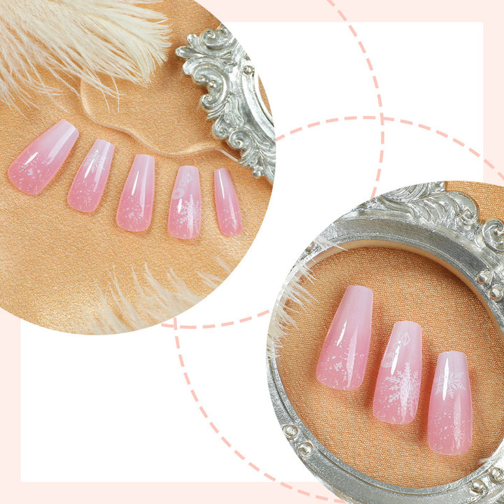 Decorative Press-On Nail Art Set with Unique Floral Patterns Bowlift