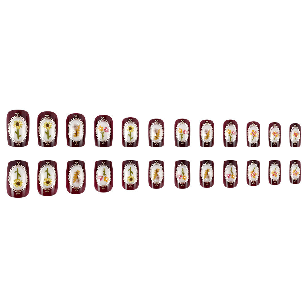 Floral Art Gel Nail Set Bowlift