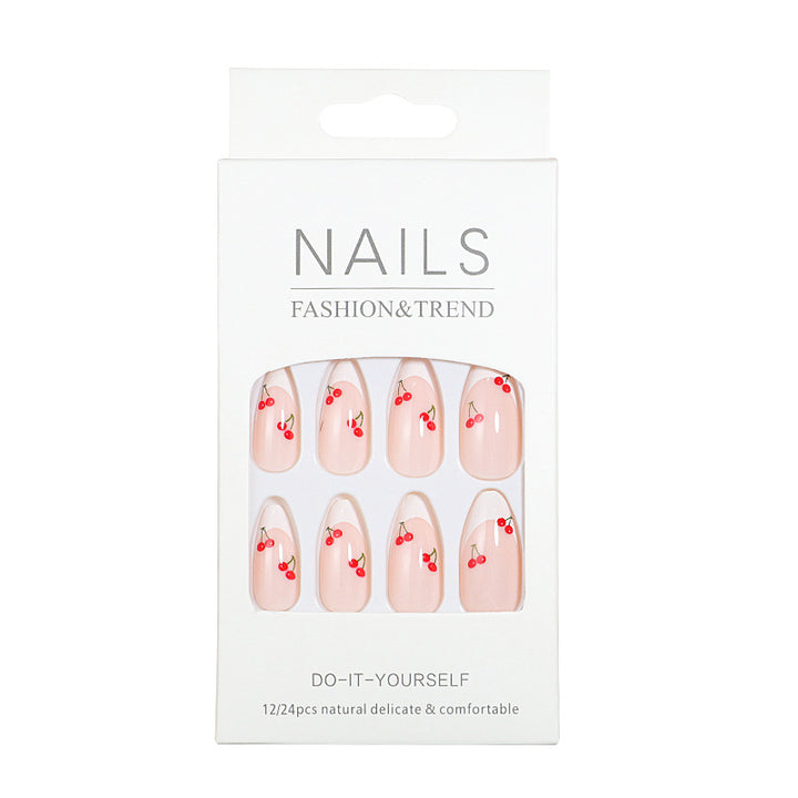 Artistic Cherry Blossom Press-On Nails Bowlift