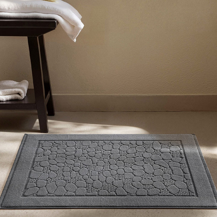 Plush Textured Bathroom Mat Bowlift