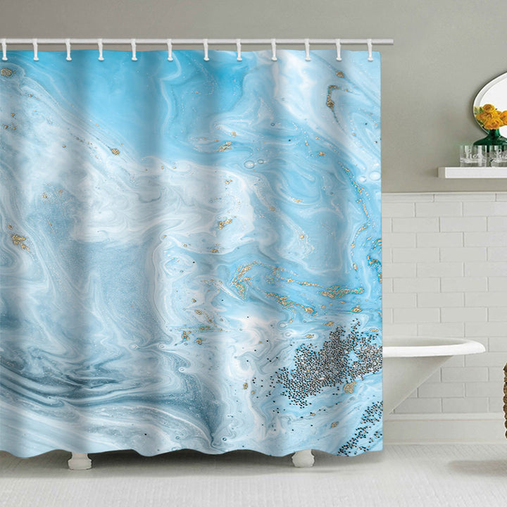 Artistic Marble Design Shower Curtain Bowlift