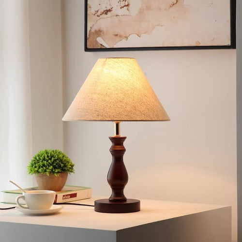 Vintage Wooden Table Lamp