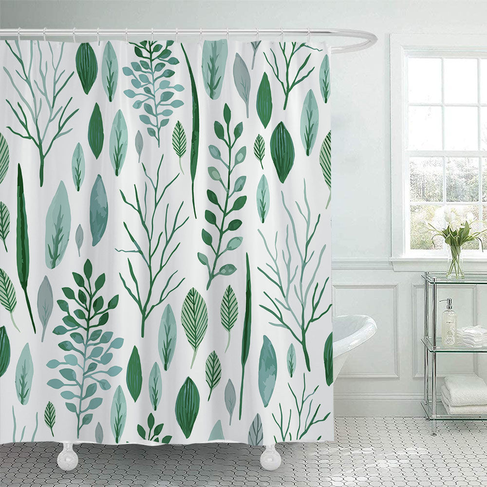 Botanical Illustration Shower Curtain Bowlift