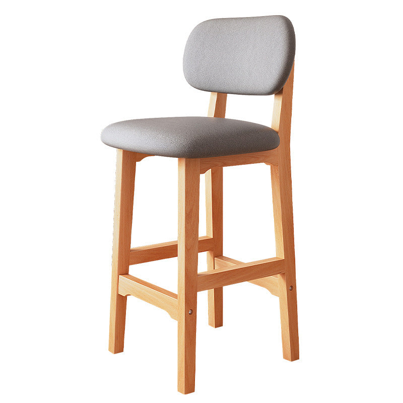 Height-adjustable Bar Stool with Backrest and Cushion Bowlift