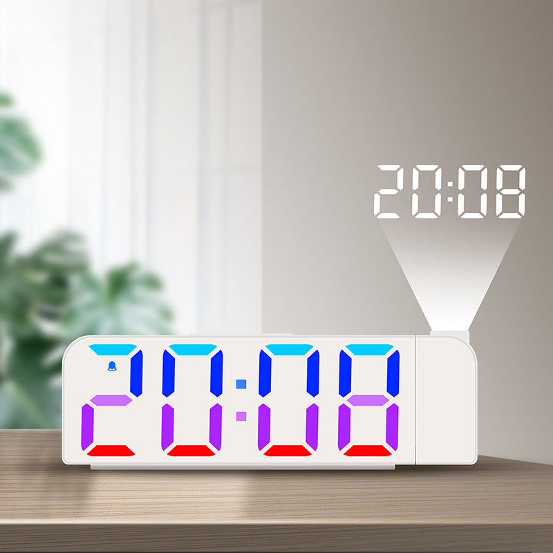 Projection alarm clock with colored LED display Bowlift