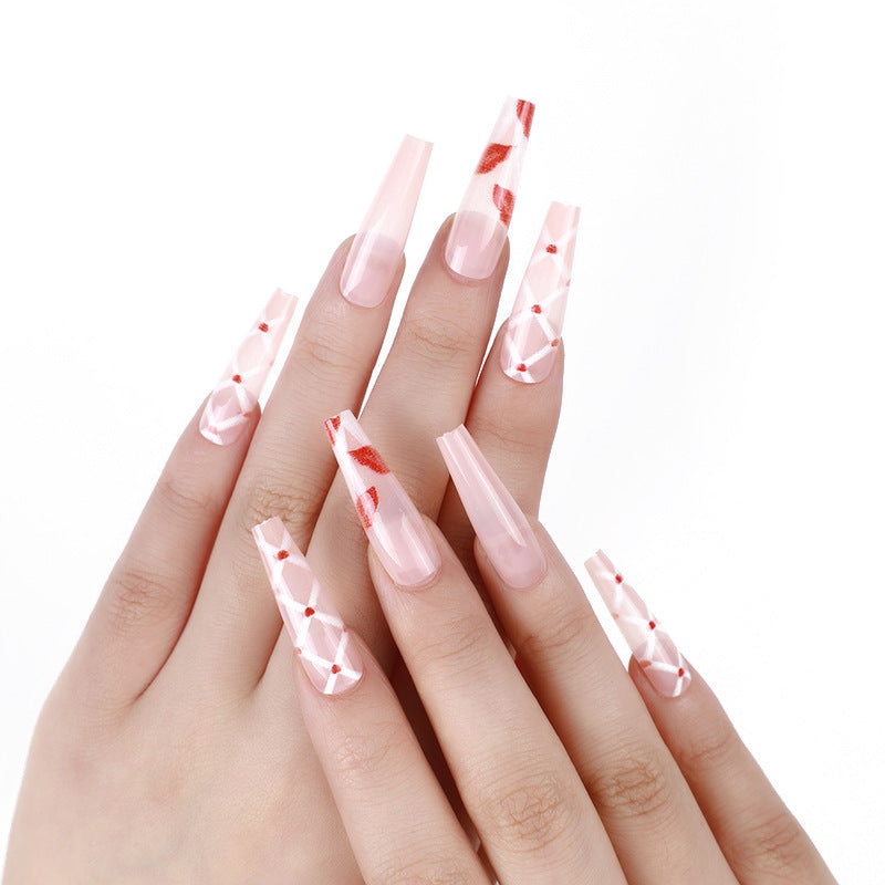 Artificial nails with floral and geometric designs Bowlift