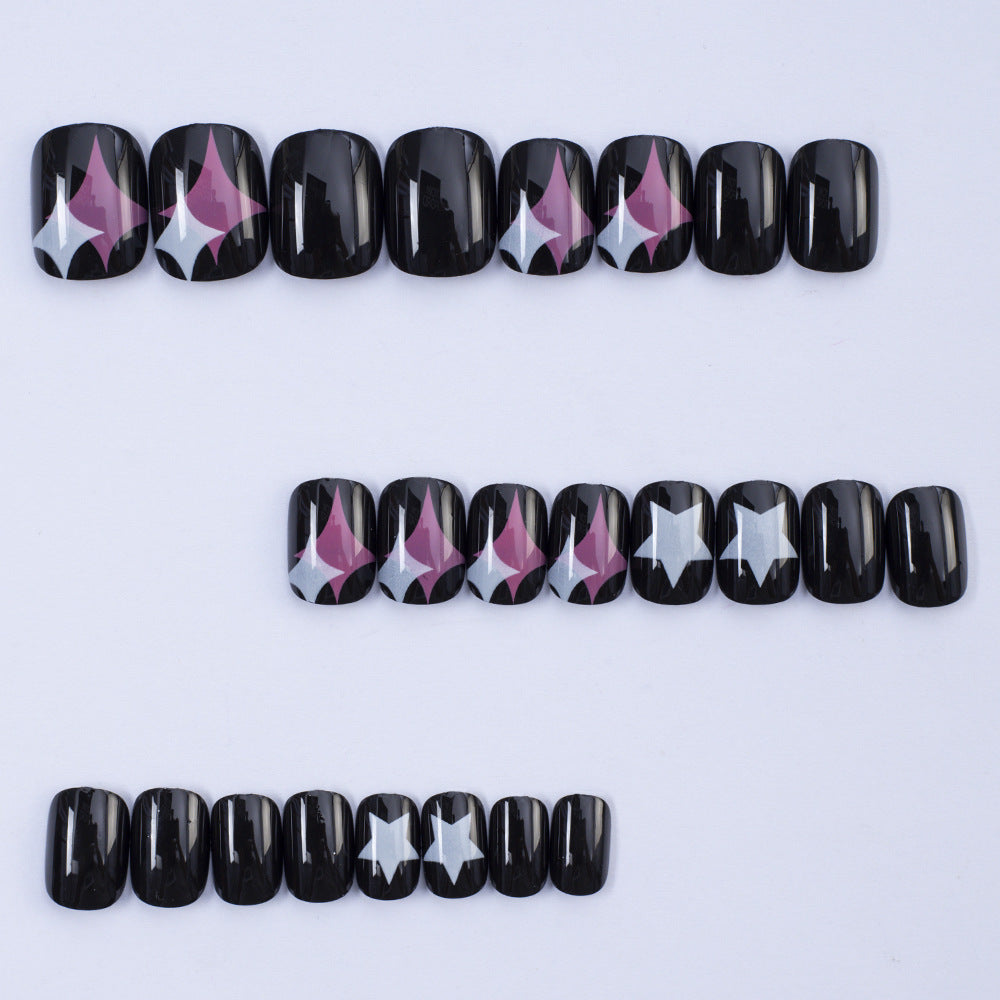 Art nails with creative star design Bowlift
