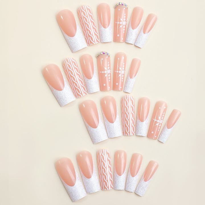 Holiday-Themed Decorative Press-On Nail Set Bowlift