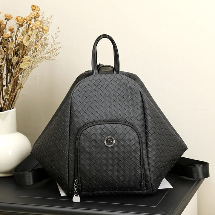 Woven Design Backpack Bowlift