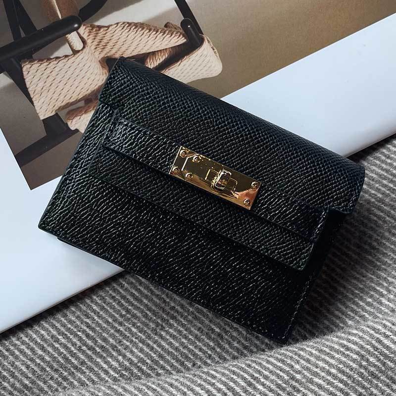 Premium Leather Cardholder with Elegant Closure Bowlift