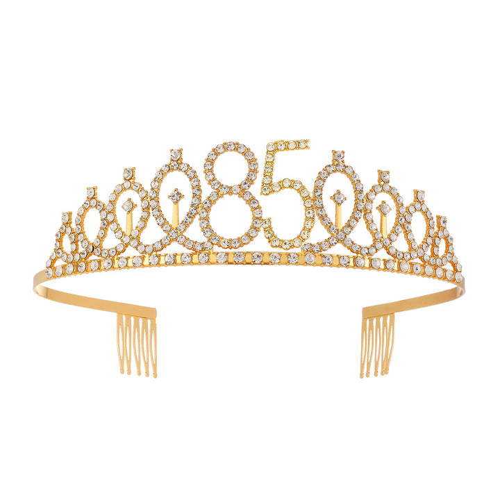 Women's Crystal-Embellished Tiara with Elegant Design Bowlift