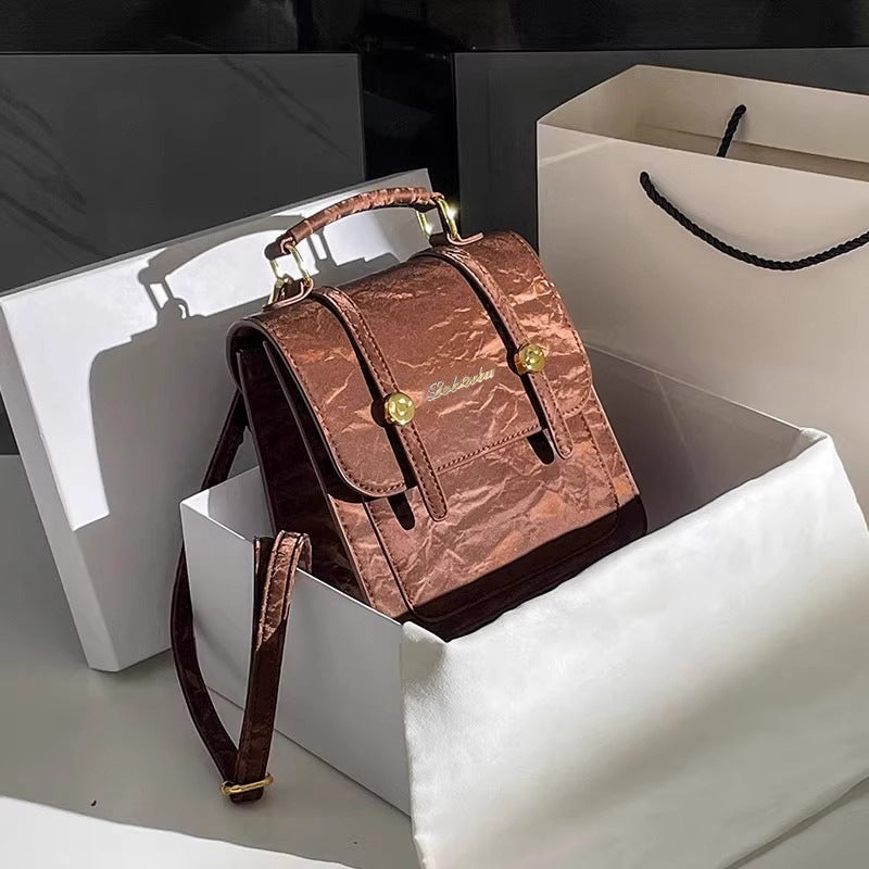 Vintage-Inspired Structured Mini Backpack Bowlift