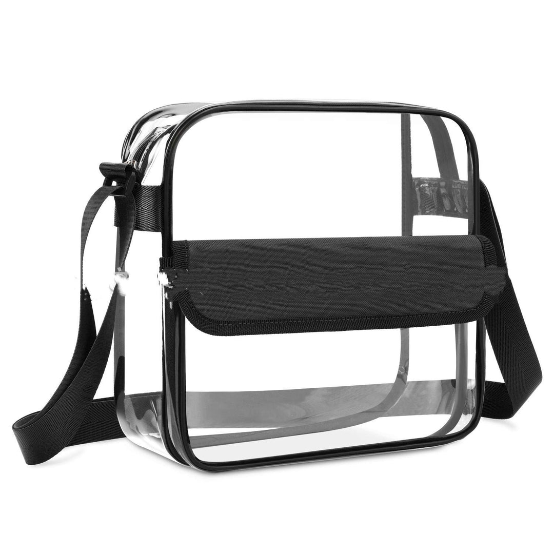 Transparent Shoulder Bag with Practical Flap Bowlift