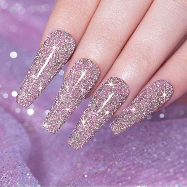 Glamorous Glittering Press-On Nail Tips Bowlift