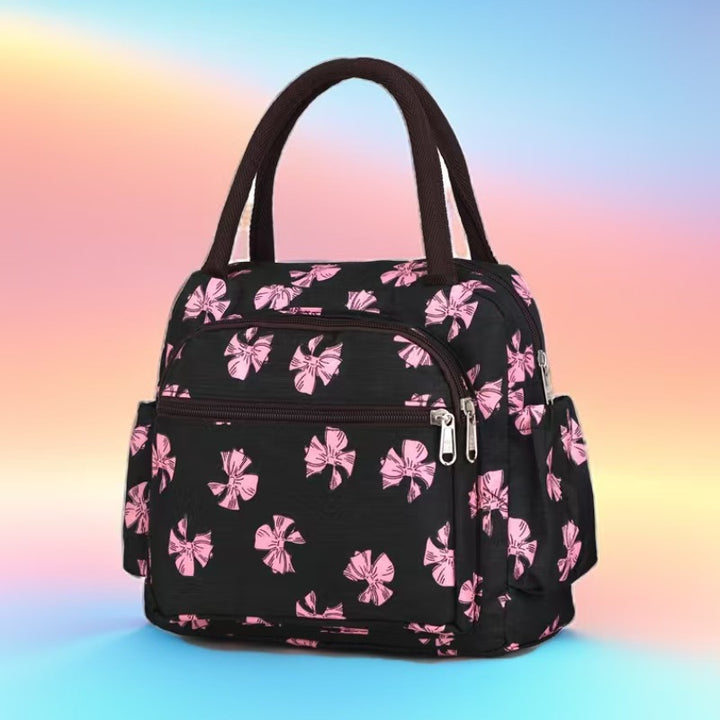 Cat Print Multi-Pocket Tote Bag Bowlift