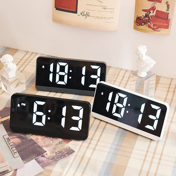 Digital LED Alarm Clock in Minimalist Design Bowlift
